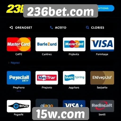 Métodos de pagamento aceitos no 236bet.com